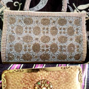 3 COMBO OF  CLUTCHES+Sling bag+ Tote Bag