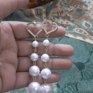 White & Golden Earrings