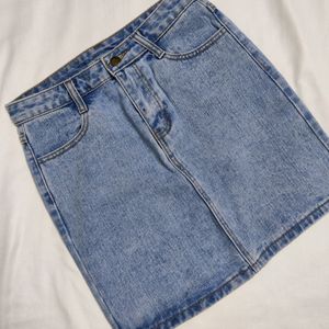 Denim Skirt - Light Blue