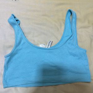 H&M Blue Crop Top