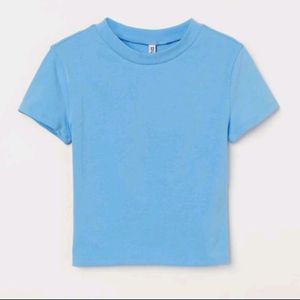 Basic Blue Baby T-Shirt Pinterest H&M Fitted Top