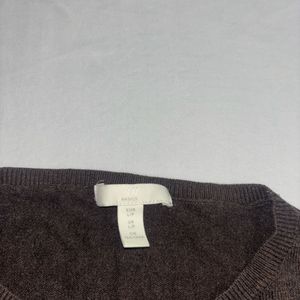 H&M Winter Coffee Brown Colour Top