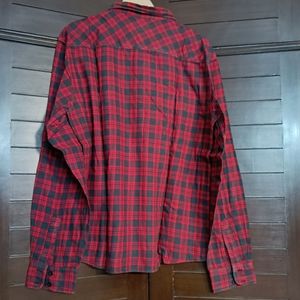 Lee Cooper Men Red Checks Regular Fit Casual Shirt