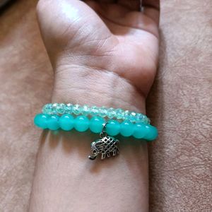 Gorgeous Green Color Korean Bracelet Stack