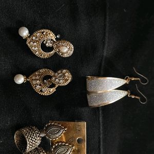 Combo Of 3 Indian Earrings. All In Good Condition.