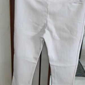 Rich Look White Trousers With Frill