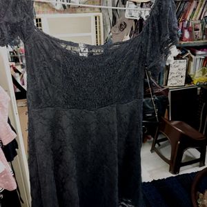 H&M Off Shoulder Black Dress