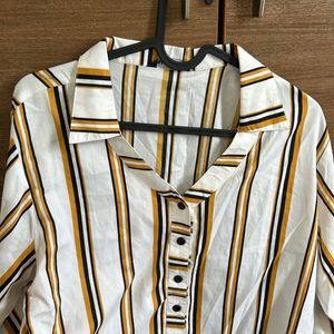 A Pretty Formal Shirt With White Yellow Black