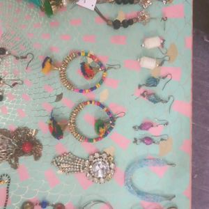 Combo Of Earrings & Many More Jewelry Items