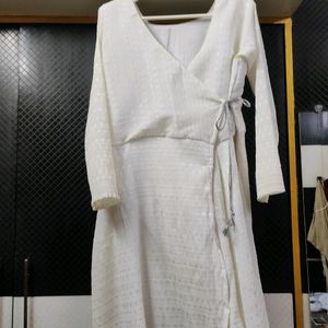 Angrakha White Dress