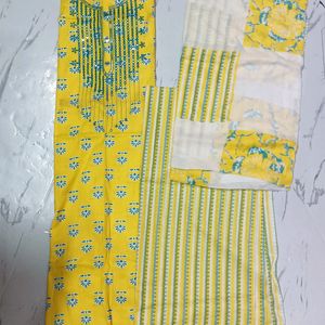 Pure Cotton Suit Set Material 3pc Unstitched