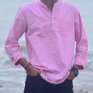 Men’s Short Pink Kurta