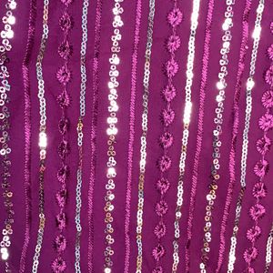 Purple Sequins Kurti Set