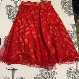 Red Skirt For Girls (7-8years)