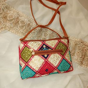 Ikkat Sling Bag