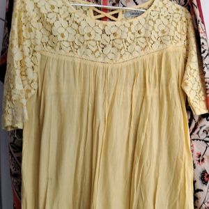 Yellow Lace Top