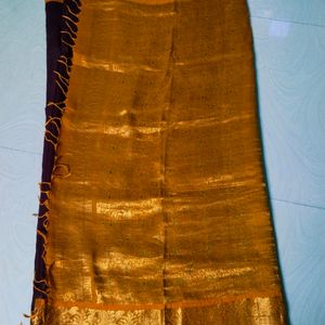 Maroon Colour Cotton Pure Gadwal Saree