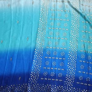 New Blue Ombre Saree