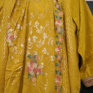 Full Sharar,kurta And Duppatta Set