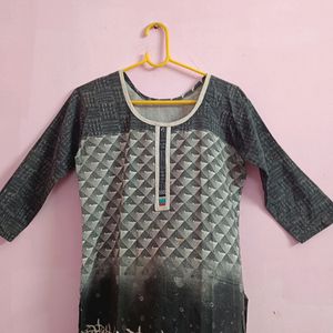 Black Straight Kurti 🌸