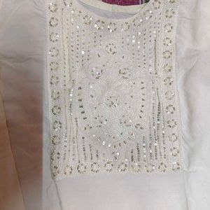 White Kurti Set