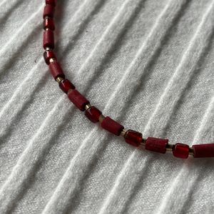 Vintage Red Stone Chain/ Necklace