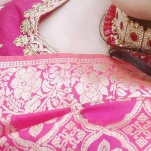 Pink Lehenga With Banarasi Dupatta