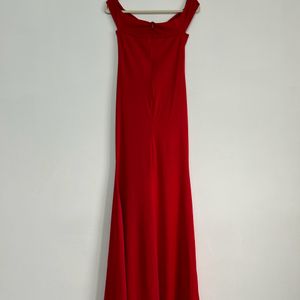 Red Fishtail Maxi Stretchable Dress