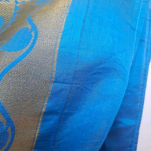 Silk sari With Golden Thread Work