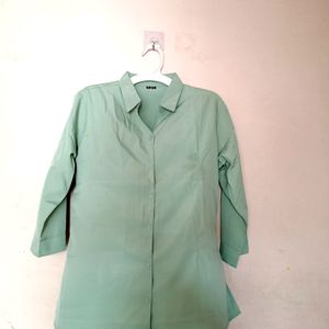 Women Shirt Pastel Green