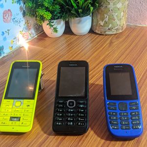 Three Nokia Keypad Phones(Non Working Condition)