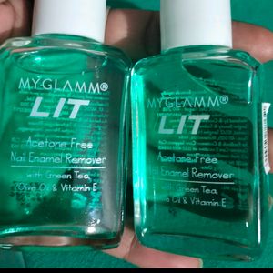 MyGlamm LIT Nail Enamel Remover Combo Of 2