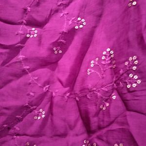 Purple Organza Kurta