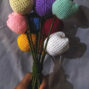 Crochet Tulip flowers bouquet