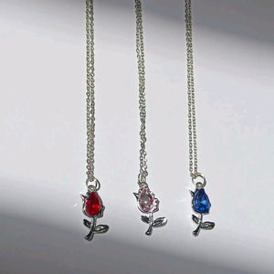 Rose Charm Necklace(Price For One)