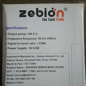 Zebion USB Speakers