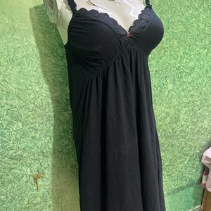 Black Color Cotton Dress