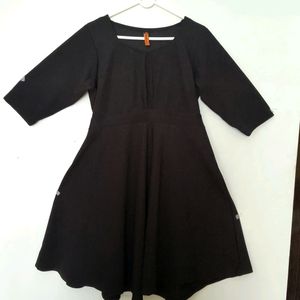 Women Fit And flare Black Dress