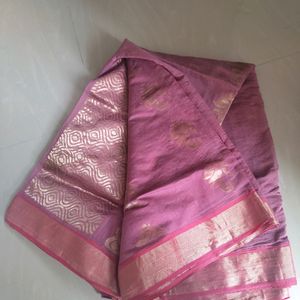 Pink Cotton Saree