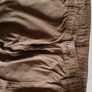 Brown Cotton Pant