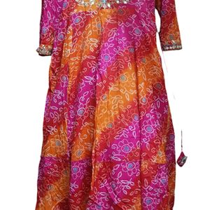 Orange Jaipuri Kurti