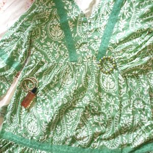 Zudio Mehendi Green Dress