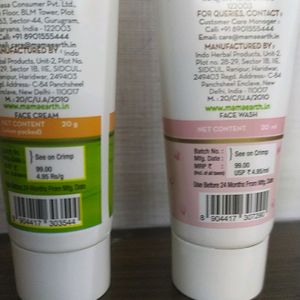 mama earth Face Wash & Daily Glow Cream Pack Of 3