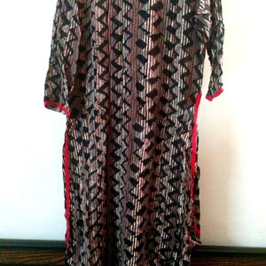 Red And Black Traditional Kurti