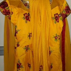 Yellow Anarkali Dress