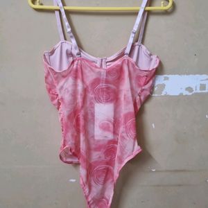 Ruched Pink Bodysuit