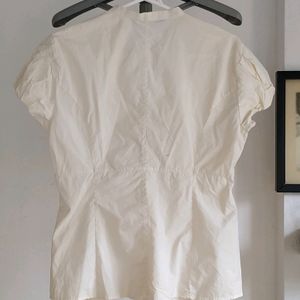 Zara  blouse with ruched neck