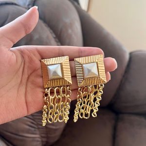 Chain Earrings -Golden