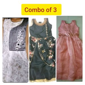 Beautiful Frocks For Girl Combo Of 3