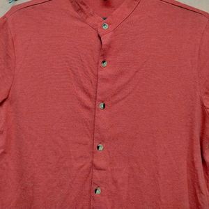 Campus Sutra Men Pink Cotton Shirt